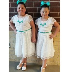 White Eyelet Lace Summer Dress